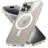 JETech Magnetic Case for iPhone 15 Pro 6.1-Inch Compatible with MagSafe Wireless Charging, Shockproof Phone Bumper Cover, Anti-Scratch Clear Back (Clear)