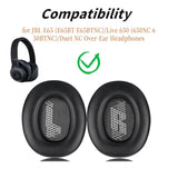 Replacement Ear Pads For Jbl E65 (E65Bt E65Btnc)/Live 650 (650Nc 650Btnc)/Duet Nc Over-Ear Headphones, Earpads Cushions With Softer Leather, Noise Isolation Foam, Black