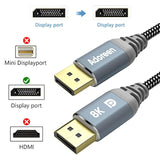 8K Displayport 1.4 Cable 8 Feet/2 Pack, Dp Cord(From 1.5-30Ft)8K@60Hz 4K@144Hz