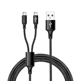 IFLASH Dual MicroUSB Splitter Charge Cable - Power up to Two Micro USB Devices At Once From a Single USB Port - Ideal for Any Micro USB Powered Device