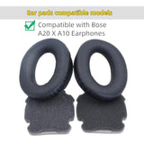 Replacement Ear Pads Compatible With Bose Aviation X A10 A20 Headset, Protein Leather Memory Foam Cushions, Noise Reducing Comfort Earpads For A20 A10 Headsets (Black)