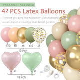Sage-Green Blush-Pink Birthday Decorations For Women Girls, Cream Light Beige Happy Banner, Paper Lanterns Pom Poms, Olive Green Dusty Pink Balloons, Boho Fairy Anniversary Princess Party Décor