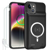 Battery Case For Iphone 14, Upgraded10000Mah High Capacity Rechargeable Portable Protective Extended Charger Case Wireless Charging Compatible With Iphone 14 (6.1 Inch) Charging Cover& Carplay (Black)