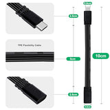 Flat Short USB C Extension Cable 480 Mbps 90 Degree Right Angle USB C Male to Female Extension Cable Data Transmission and Fast Charging for Flash