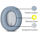 Replacement Ear Pads, Compatible With Edifier W820Nb Noise Cancelling Headphones,Premium Protein Leather Cushions, Comfort Upgrade Ear Cups - Set Of 2 (Light Blue)