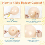 151Pcs Here Comes The Sun Balloon Garland Arch Kit, Boho Retro Dusty Slate Blue Burnt Orange Mustard Yellow Balloons For Here Comes The Son Baby Shower Decor