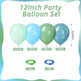 Blue & Green Balloon Garland Kit: 48-Piece Party Decor