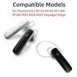 6Pcs Ear Hook For Plantronics M155 M165 M1100 M100 M55 M28 M25 Voyager Edge Replacement Loop Clip, Black Earloop