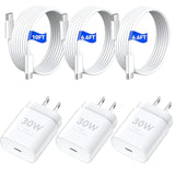 Iphone 17 16 15 Pro Max Charger Fast Charging, 30W Usb C Charger Type C Chargers Fast Charging Block With 6.6 Ft&10 Ft Long Cable Cord For Iphone 17 Pro Max/17 Pro/17/Air/16 Pro Max/16Pro/16/15/Promax