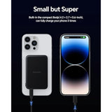 Wireless Power Bank 10000Mah Fast Charging,Slim Magnetic Portable Charger Usb C Pd 22.5W,Small Led Display Battery Pack For Mag-Safe/ Iphone16/15/14/13/12 /11 (Black)