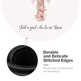 Pink Christian Mousepad Gifts For Women Teen Girls Mouse Pad, Cute Pink Office Desk Accessories Mousepad, Just A Girl Who Loves Jesus, Gifts For Women Faith, 8.7X8.7 Inch