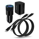 Fast C Type Charger For Samsung Galaxy A15 5G A14 S24 S23 A25 S22+ S21 Ultra 5G S20 S10 Note 20 A35 5G Google Pixel 8 9 Pro 7, 20W Pd Wall Plug+30W Car Adapter+60W C To Usb-C Cables-6Ft Iphone 15 Pro