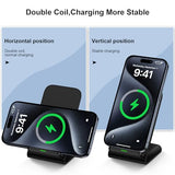 Samsung Wireless Charger Fast Charging Stand Wireless Android Desk Phone Charger Stand For Samsung Galaxy S25 S24 Ultra S24+ S24 S23 Fe S22 S21 S20 S10 S9 S8,Iphone 15 Pro Max Plus 14 13 12,Pixel 8 7