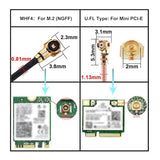 U.Fl Mini Pci To Rp Sma Pigtail Antenna Wifi Router Cable Antenna Ngff Interface For Wifi Router Gateway Wireless Pcie Network Card Pack Of 2