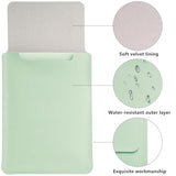 Slim Green Waterproof Laptop Sleeve Bag 15 Inch-15.4 Inch, Light Weight Fuax Leather Protective Laptop Sleeve Case, Aesthetic Flower Print 15 Inch-15.4 Inch Case For Girls Women Boys