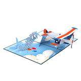 Happy Birthday Pop-Up Card For Her, Him, Girls, Boys - 3D Greeting Cards - Plane Awesome Day - 5" X 7" - Blank Notecard & Envelope Included