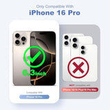 Wave Edge Case for iPhone 16 Pro with Stand 6.7 inches, Black