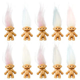10 Pcs Lucky Dolls Set Mini Troll Dolls Pvc Vintage Doll Mini Action Figures Cake Toppers For Party Favors School Projects Arts And Crafts Toys Party Supplies