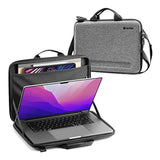 tomtoc Slim Hard Case for 13-inch MacBook Air M3 2024 M2/A2681 M1/A2337, MacBook Pro 2022-2016 M2/A2686 M1/A2338, Organized Protective Shoulder Bag with Tablet Pocket for Up to 11 iPad Air/Pro