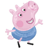 Anagram Peppa and George 3rd Birthday Party Supplies Pig Foil Balloon Bouquet Decorations, BQ_4283