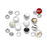 20 Sets 12Mm Pearl Snaps Fasteners Pearl-Like Prong Snap Button For We