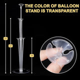10 Sets Balloon Stand Kit, Balloon Sticks Holder With Base Birthday Wedding Graduation Party Decortaions Table Centerpieces Balloon Arch Kit