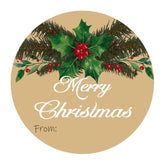 120Pcs Merry Christmas Stickers For Cards, 2" To And From Christmas Stickers With Holly, Xmas Labels For Gifts, Xmas Name Tags Sticker For Ornament Envelope Goodie Bag Xmas Decor