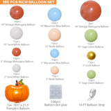 165Pcs Fall Balloon Arch Kit Blue Sage Green Coffee Gold White for Baby Shower Party