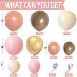 132PCS Boho Balloon Garland Kit in Dusty Rose, Nude & Ivory for Baby Shower