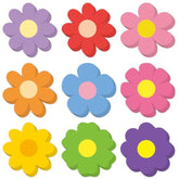 108 Pcs Retro Flower Cutouts Paper Spring Classroom Decorations 5“ Double-Sided Flower Die Cuts Floral Cutouts With Glue Points For Bulletin Boards, Wall Decor, Party Décor & Spring Themes