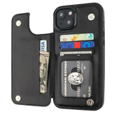 Onetop Compatible With Iphone 15 Plus Wallet Case With Card Holder, Pu Leather Kickstand Card Slots Case, Double Magnetic Clasp And Durable Shockproof Cover 6.7 Inch (Black)