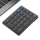 Bluetooth Number Pad Wireless Numeric Keypad Numpad 26 Keys Portable Mini Financial Accounting Rechargeable Numeric Pad For Windows Laptop Desktop, Pc, Notebook (Black)