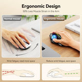 Pro Wireless Trackball Mouse, Bluetooth Mouse With Ergonomic Thumb Control, Usb-C Rechargeable, Rgb Light Mice With Adjustable Dpi, 3-Device Connectivity (Bt Or 2.4G),For Pc/Mac/Laptop - Black