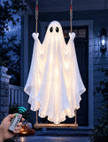 Halloween Swinging Ghost Outdoor Decor, Hanging Ghost with Light