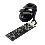 xiwai USB 2.0 9pin 10pin Header 1 to 4 Female Splitter Extension Cable HUB wit