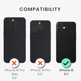 Neon Coral kwmobile Case Compatible with Apple iPhone 16 Case - Slim TPU Silicone Phone Cover - Soft Touch Finish