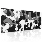 Black White Grey Mouse Pad Xl Anime Cool Geometric Japanese Extended Desk Mat 80X30Cm Nonslip Rubber Base Stitched Edge Large Mousepad For Desk Gaming Laptop Desktop,31.5×11.8 Inch