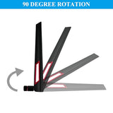 2Pcs 12Dbi Dual Band Wifi Antenna 2.4Ghz 5.8Ghz Sma Male Wi-Fi Antennas High Gain Universal For Wireless Network Card Security Ip Camera Wifi Router Hotspot Desktop Pc Repeater