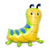 3Pcs Huge Caterpillar Foil Balloon, Helium Floating Long Lasting Caterpillar Balloon For Caterpillar Birthday, Spring Birthday Garden Decoration, Reptile Party Decorations