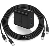 45W Super Fast Charging Block And Usb C To C Cable 10Ft, Long Type C Wall Charger And Android Phone Charger Cord For Samsung Galaxy S25 Ultra/S25/S24+/S24 Ultra/S23 Ultra/S22 Plus/S21/Note 20/Note10+