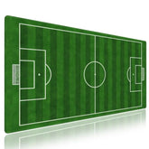 . Extended Xxl Mouse Pad (31.5" X 15.8") - Football Field Design Cool Green Soccer Course, Extra Large Office Accessories, Premium Stitched Anti-Slip Gaming Desk Mat