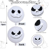 Halloween Skull Balloons: 18" Smiley Face Mylar Foil Decor