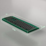 Wireless Bluetooth Keyboard, Ergonomic Wireless Keyboard With Wrist Rest, 2.4Ghz & Bluetooth Dual-Mode Compatibility For Pc, Laptop, Windows, Mac, And More (Black Green)