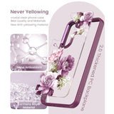 Crystal Clear Flower Phone Case for Samsung Galaxy A16 Purple