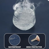 Large Desk Mouse Pad Protector, Stitched Locking Edge Non-Slip Pu Leather Desk Mat Laptop Table Pad Blotter, Waterproof Durable Writing Pad For Office And Home (Dark Blue, 90 X 43Cm)