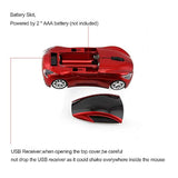 Wireless Sports Car Mouse, Wireless Desktop Laptop Computer Mouse 2.4Ghz Optic