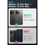 SUPCASE iPhone 14/13 Pro Max Camera Cover Stand Case, Black