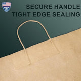 Paper Gift Bags 5.25X3.75X8 50Pcs, Christmas Gift Wrap Bags With Handles, Brown Kraft Paper Bags For Small Business, Heavy Duty Bulk Paper Bags For Birthday Party Favors, Shopping, Retail,