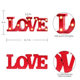 Red Love Decor, Valentine & Mothers Day Mom Gifts, Battery Powered Love Sign Night Light, Girlfriend & Birthday Decorations