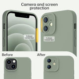 iPhone 12 Silicone Case with Screen Protector and Camera Protection 6.1 Blue
